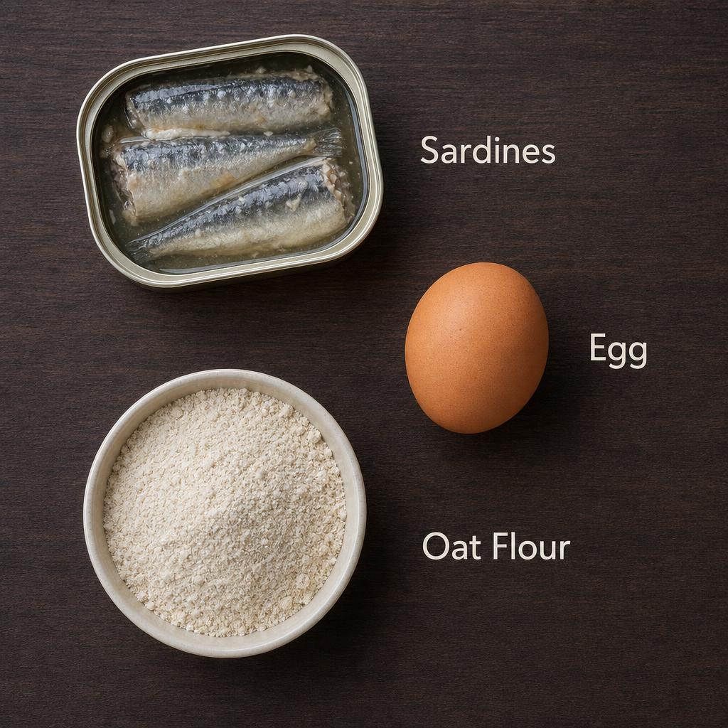 Ingredients for Sardine Cat Crackers