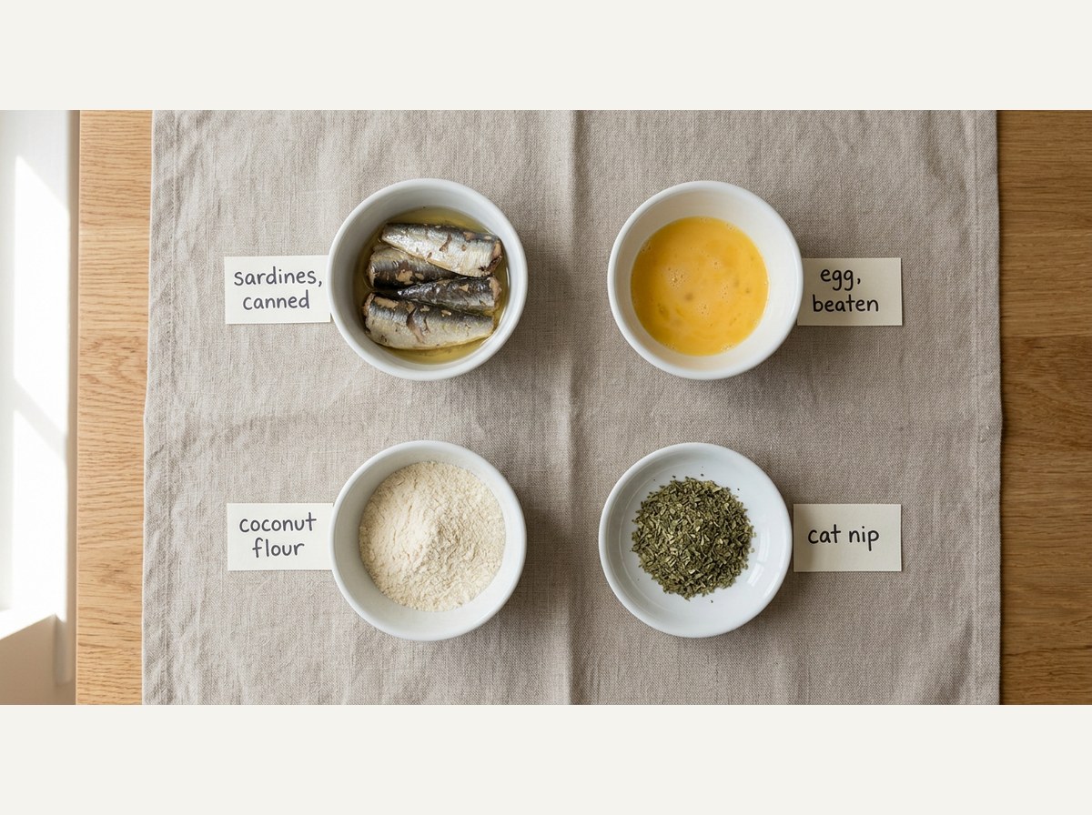 Ingredients for Sardine Cat Treats
