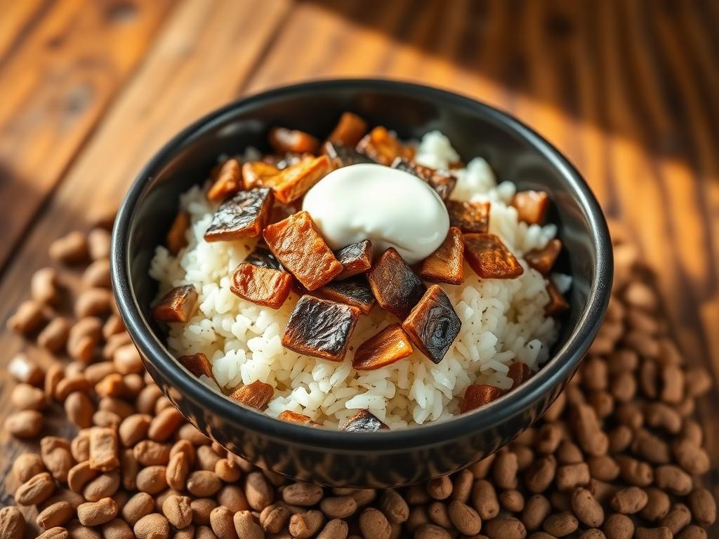 Sardine & Rice Topper, homemade dog recipe