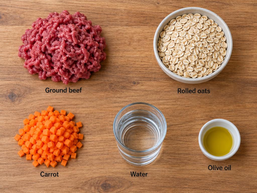 Ingredients for Senior Dog Beef & Oat Comfort Bowl