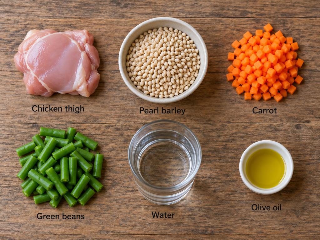 Ingredients for Senior Dog Chicken & Barley Stew