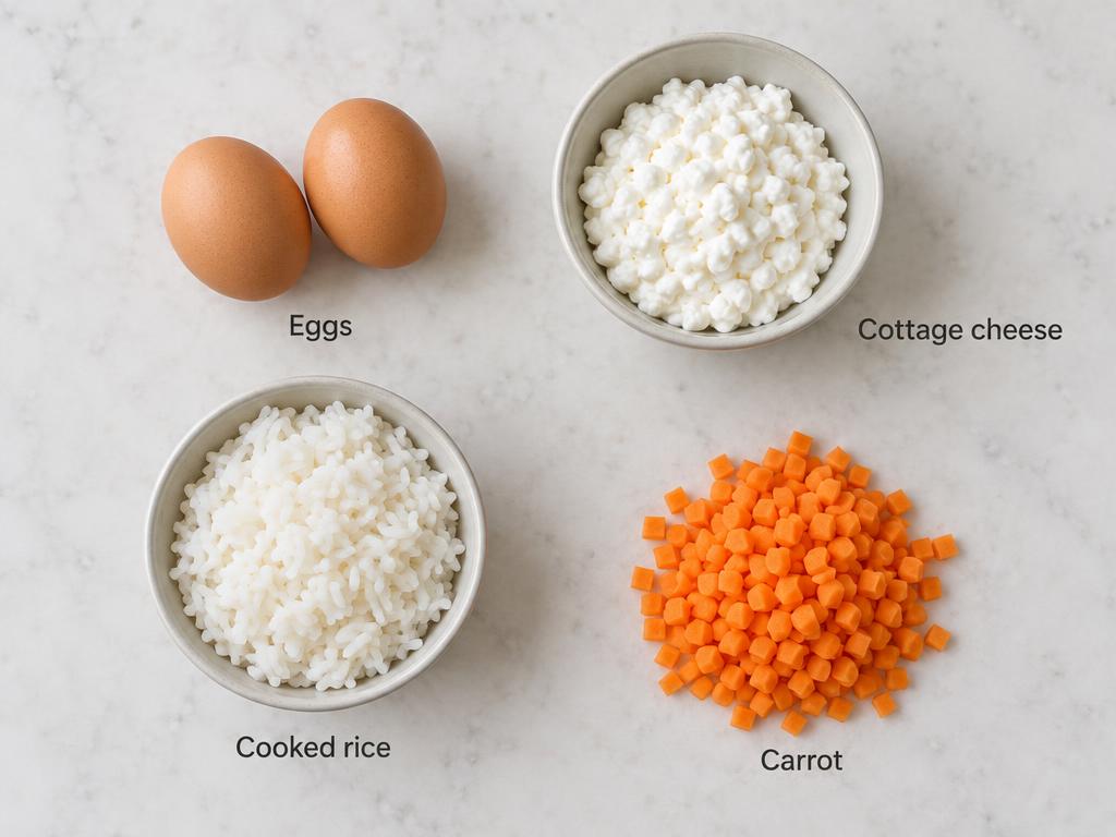 Ingredients for Senior Dog Egg & Cottage Cheese Bowl