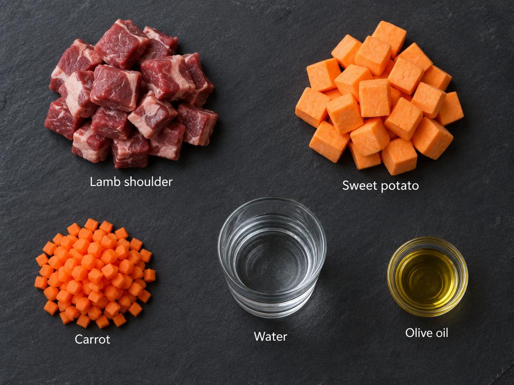 Ingredients for Senior Dog Lamb & Sweet Potato Stew