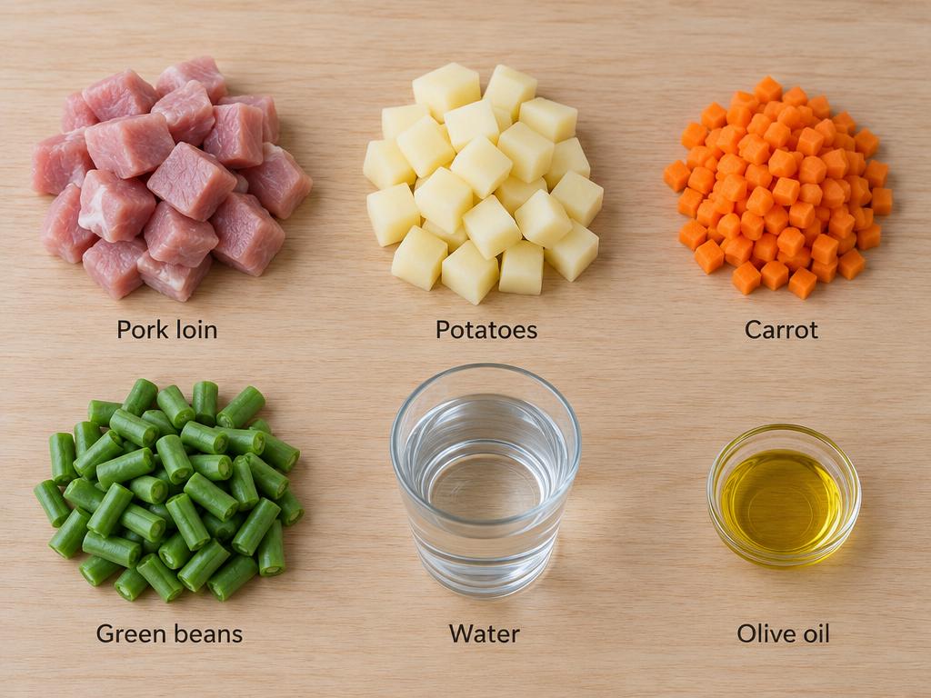 Ingredients for Senior Dog Pork & Vegetable Stew