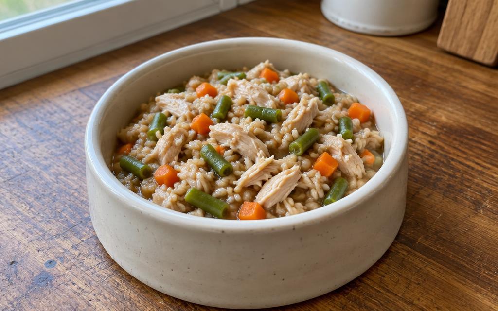 Slow-Cooker Chicken & Rice Bowl, homemade dog recipe
