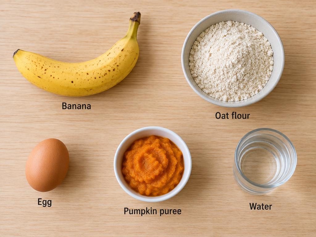 Ingredients for Soft Puppy Banana & Oat Bites