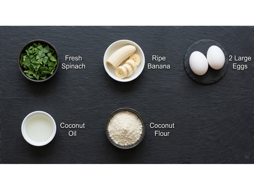 Ingredients for Spinach Banana Dog Treats