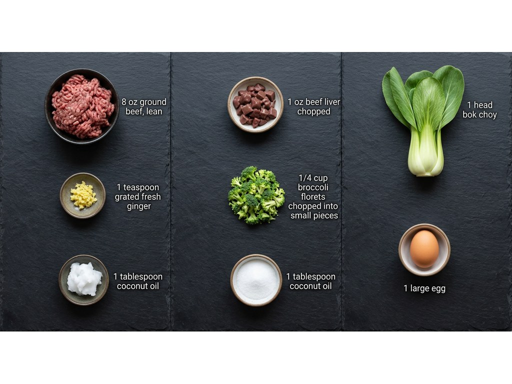 Ingredients for Stir Fry Ground Beef Recipe for Dogs