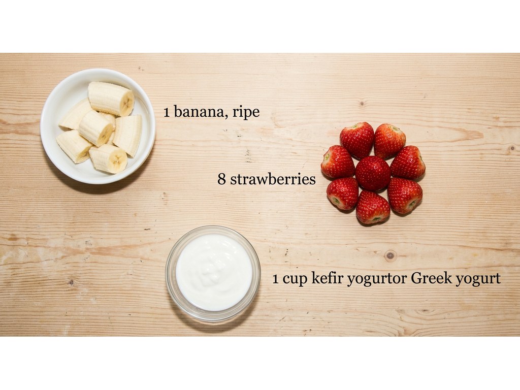 Ingredients for Strawberry Banana Dog Ice Cream