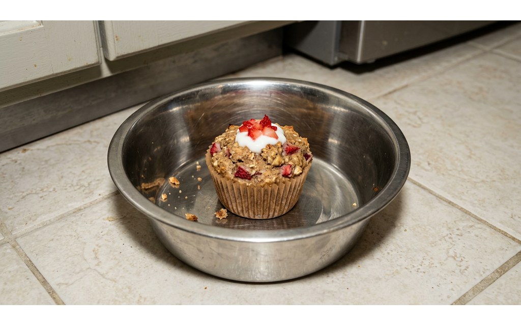 Strawberry Banana Pupcakes, homemade dog recipe