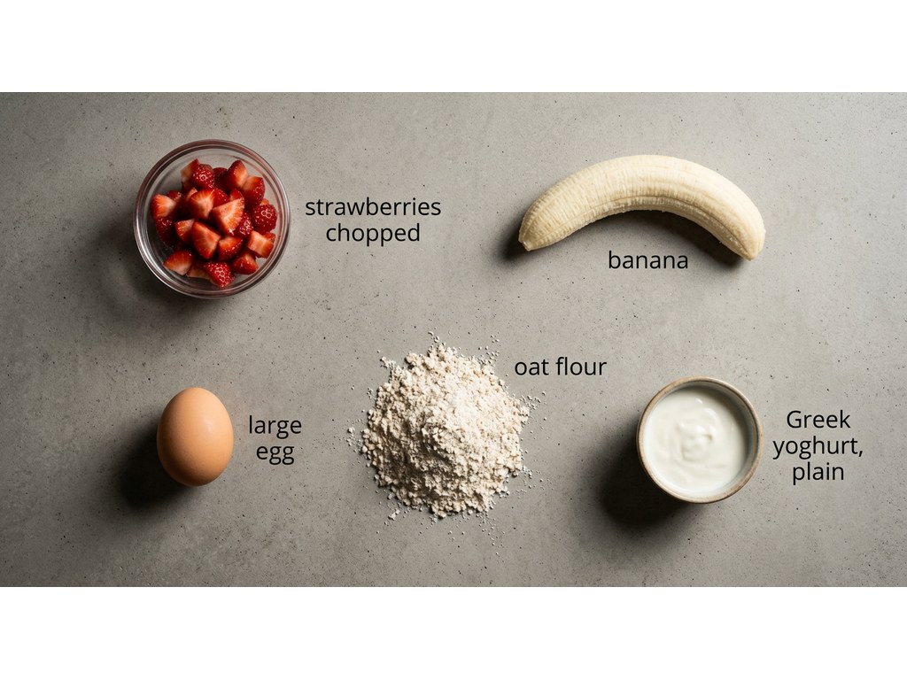 Ingredients for Strawberry Banana Pupcakes
