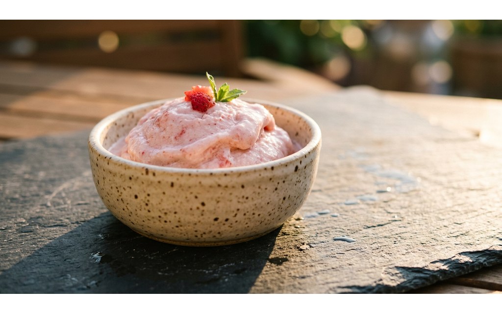 Strawberry Ice Cream For Dogs, homemade dog recipe