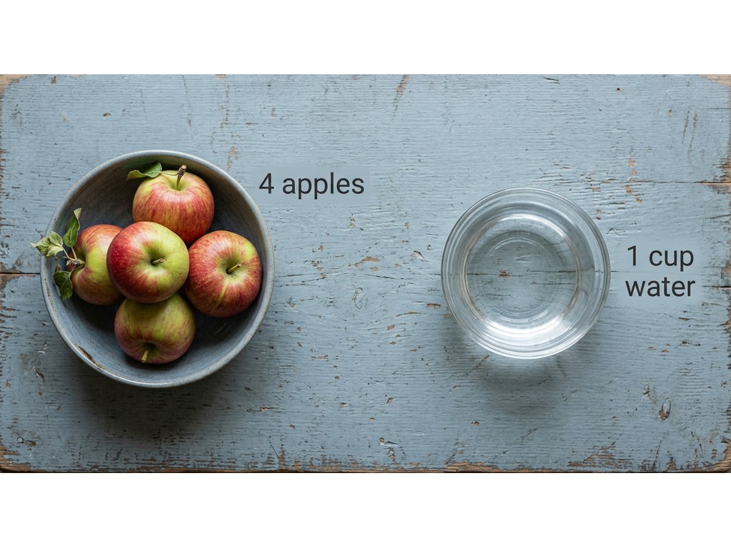 Ingredients for Sugar Free Apple Sauce