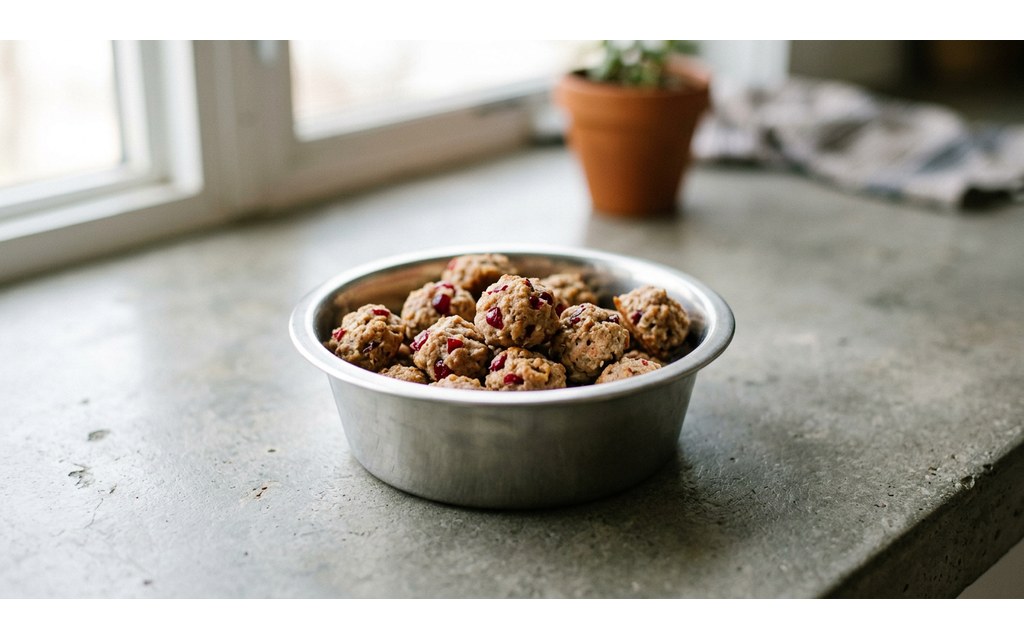 Turkey and Cranberry Cat Treats, homemade cat recipe