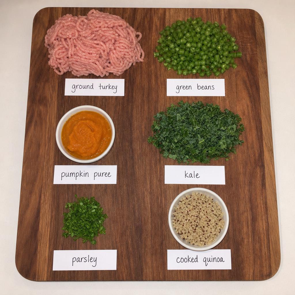 Ingredients for Turkey and Pumpkin Dog Food