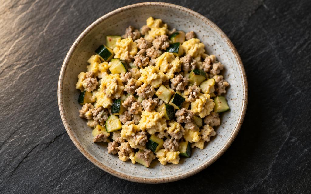 Turkey & Egg Cat Scramble, homemade cat recipe