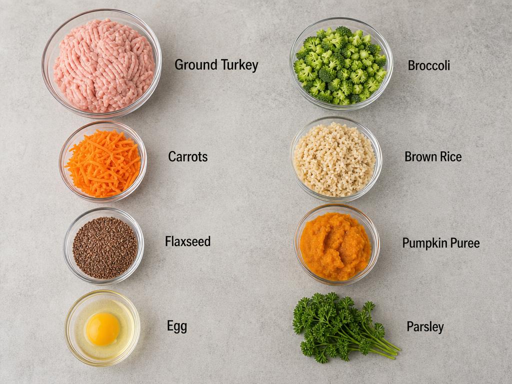 Ingredients for Turkey Meatloaf for Dogs