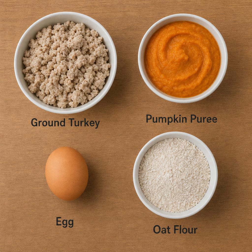 Ingredients for Turkey & Pumpkin Cat Treats