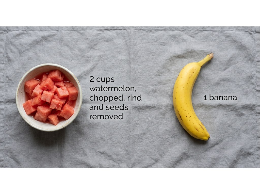 Ingredients for Watermelon Banana Frozen Dog Treats