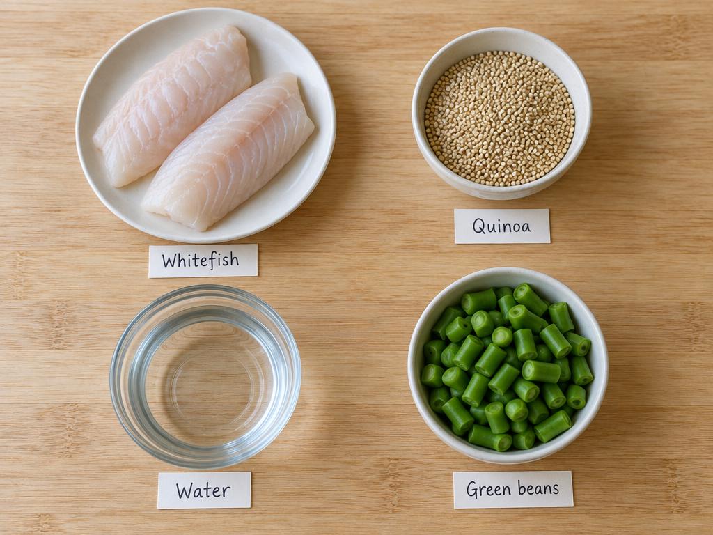 Ingredients for Whitefish & Quinoa Elimination Dinner